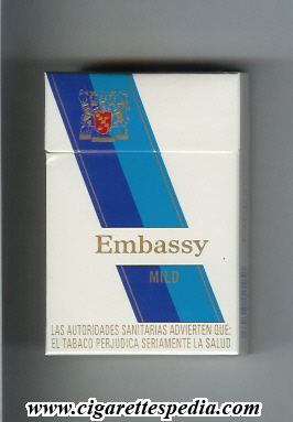 embassy english version with diagonal stripes mild ks 20 h mild on blue spain england