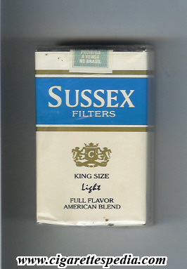 sussex full flavor american blend light ks 20 s old design brazil