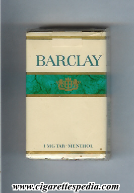 barclay green barclay menthol ks 20 s usa
