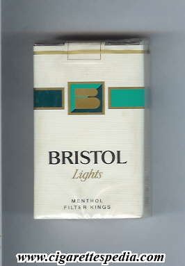 bristol american version lights menthol ks 20 s usa