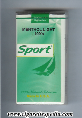sport american version menthol light l 20 s usa
