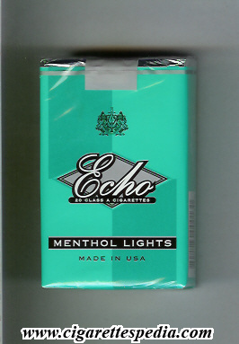 echo american version menthol lights ks 20 s usa