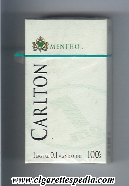 carlton american version vertical name menthol l 20 h usa
