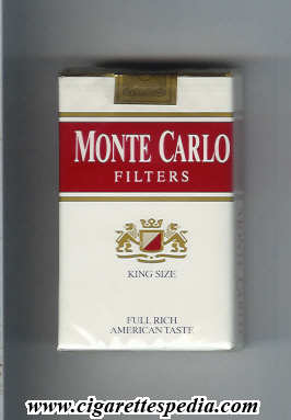 monte carlo american version emblem in the middle filters full rich american taste ks 20 s usa
