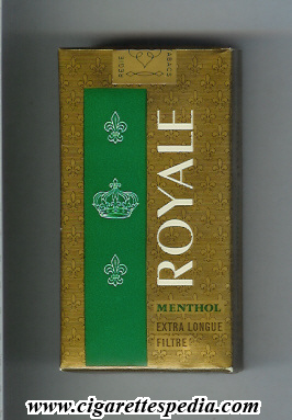royale french version old design menthol l 20 s gold green france