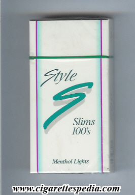 style american version design 2 with s slims menthol lights l 20 h usa