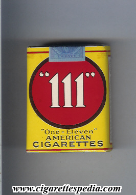 111 one eleven american cigarettes s 20 s usa