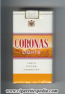 coronas lights l 20 s white yellow usa spain