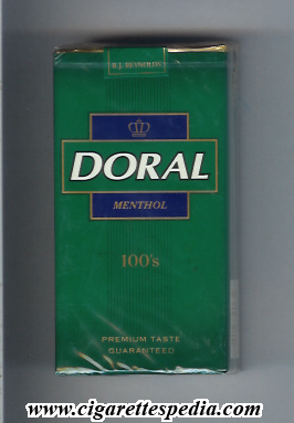 doral premium taste guaranteed menthol l 20 s usa