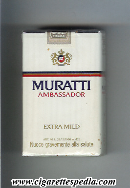 muratti ambassador old design extra mild ks 20 s italy
