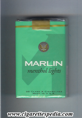 marlin menthol lights ks 20 s usa