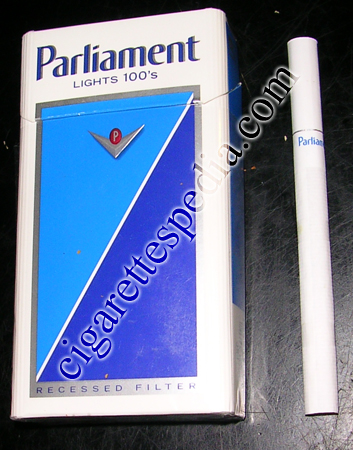 A hard pack of USA-made Parliament Lights 100's.  From New York.
