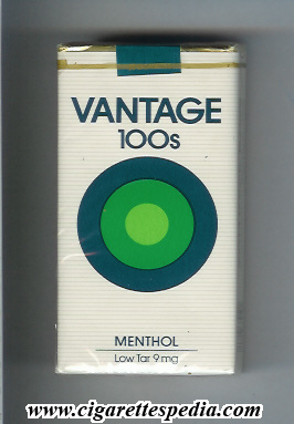 vantage old design menthol menthol in the middle from below l 20 s usa