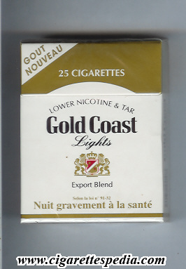 gold coast american version lights lower nicotine tar export blend ks 25 h germany usa