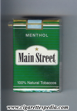 main street menthol ks 20 s usa
