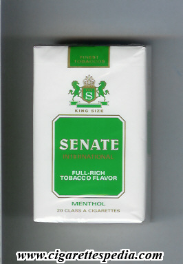 senate international full rich tobacco flavor menthol ks 20 s emirates