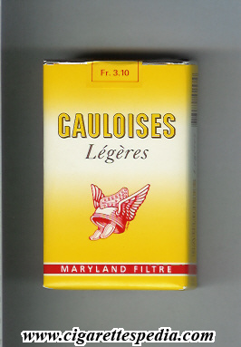 gauloises maryland filtre legeres ks 20 s yellow switzerland