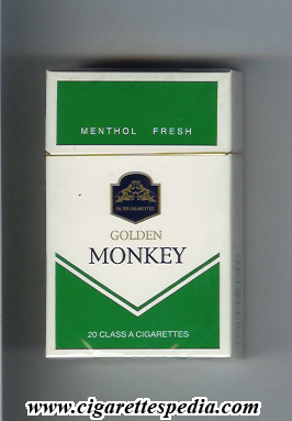 menthol cigarettes in china Golden Monkey (Menthol Fresh) KS-20-H (white and green) - Roumania and China