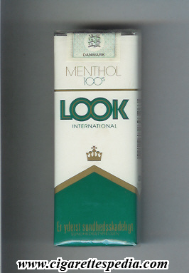 look characterictics from above international menthol l 10 s denmark