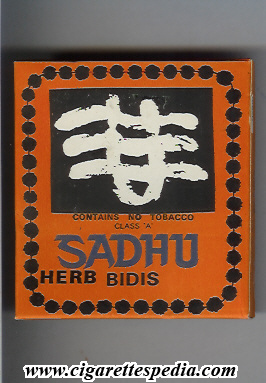sadhu herb bidis ks 20 b india