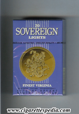 sovereign english version finest virginia lights ks 20 h blue with big emblem russia england