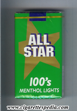 all star menthol lights l 20 s usa