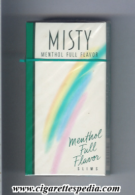 misty with line from the left menthol full flavor menthol full flavor l 20 h usa