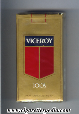 viceroy with big flag in the middle l 20 s rich tobaccos filter gold usa