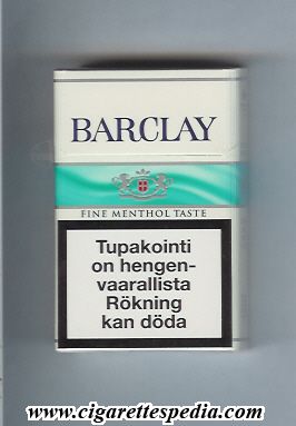 barclay blue barclay fine menthol taste ks 20 h finland usa