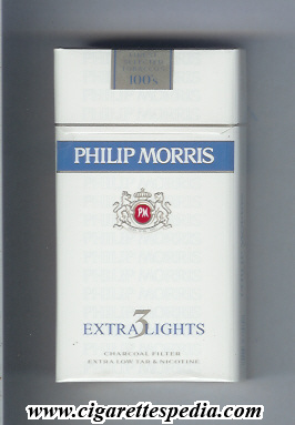 philip morris design 6 extra lights 3 l 20 h japan usa