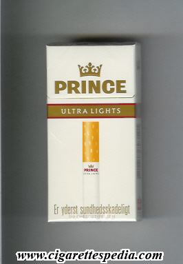 prince with cigarette ultra lights ks 10 h denmark
