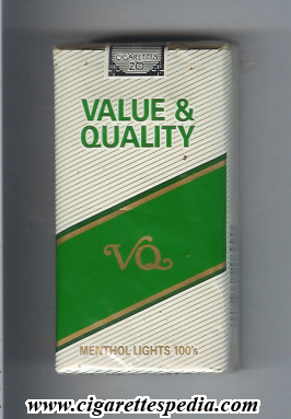 value quality menthol lights l 20 s usa