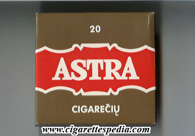 astra lithuanian version cigareciu s 20 b brown red lithuania