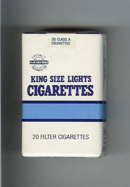 Cigarettes Plain Wrap Brand (Lights) KS-20-S - USA
