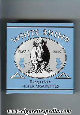white rhino classic bidis regular ks 20 b india