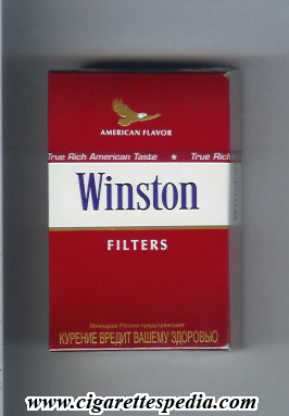 winston with eagle from above on the top american flavor filters ks 20 h russia usa