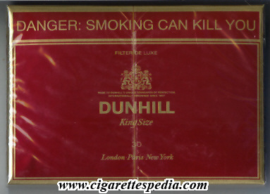 dunhill english version filter de luxe ks 30 b south africa england