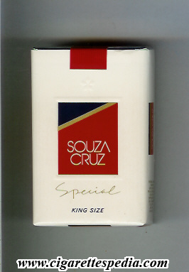 souza cruz special king size ks 20 s white red brazil