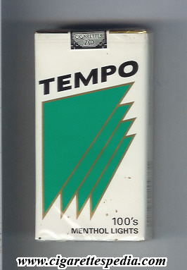 tempo american version new design menthol lights l 20 s usa