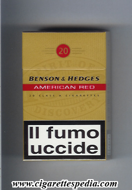 benson hedges american red 1848 spirit of discovery ks 20 h england