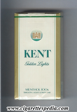 kent with lines on sides golden lights menthol l 20 s usa