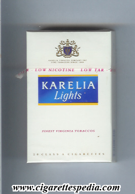 karelia lights finest virginia tobaccos ks 20 h greece
