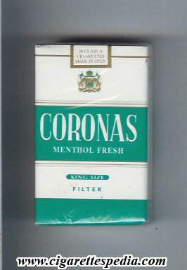 coronas menthol fresh ks 20 s usa spain