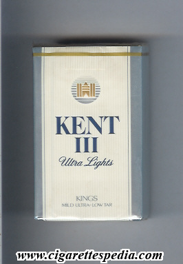 kent with lines on sides iii ultra lights mild ultra low tar ks 20 s usa