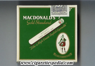 macdonald s gold standard export finest virginia leaf s 20 b green canada