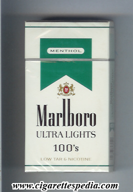 marlboro ultra lights menthol l 20 h usa
