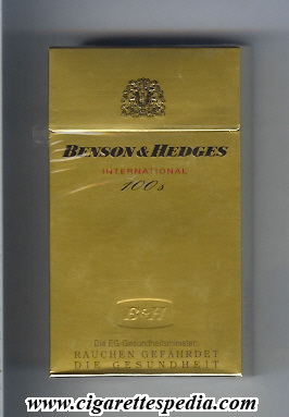 Benson and Hedges (International) L-20-H - Germany - Cigarettes Pedia