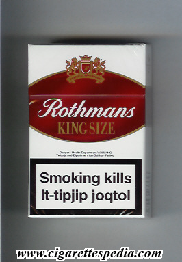 rothmans english version new design by special appointment ks 20 h white red england
