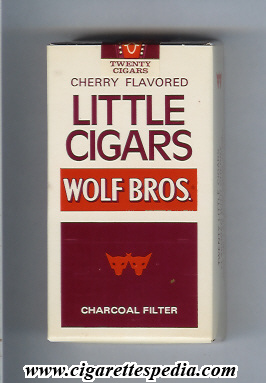 wolf bros design 1 little cigars cherry flavored l 20 s white brown usa