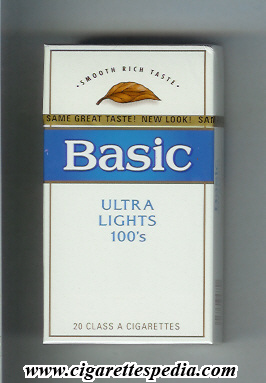 basic design 3 smooth rich taste ultra lights l 20 h usa